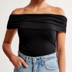 Abercrombie & Fitch off the shoulder black top